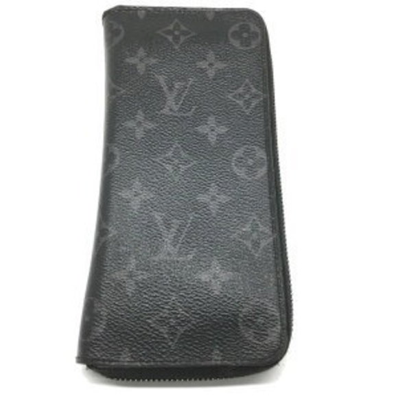 Louis Vuitton Black Monogram Vertical Long Wallet Eclipse Zippy - Picture 2 of 7